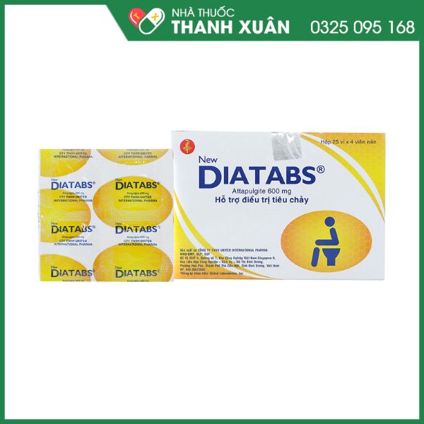 New Diatabs điều trị tiêu chảy cấp và mạn tính